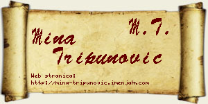 Mina Tripunović vizit kartica